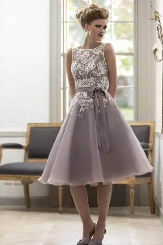M570 Vintage Style Short Lace Bridesmaids Dress True